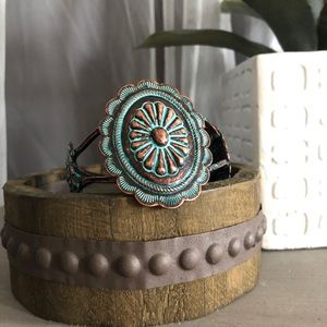 Turquoise & Bronze Cuff - Worn Once!